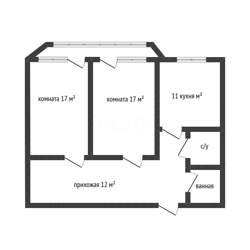2-к квартира, 62.8м² (Ростовское шоссе, 30/7к1) - изображение 1