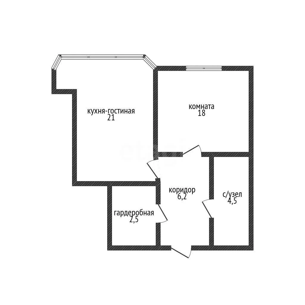 1-к квартира, 52.2м² (Минская улица, 122/2) - миниатюра 19