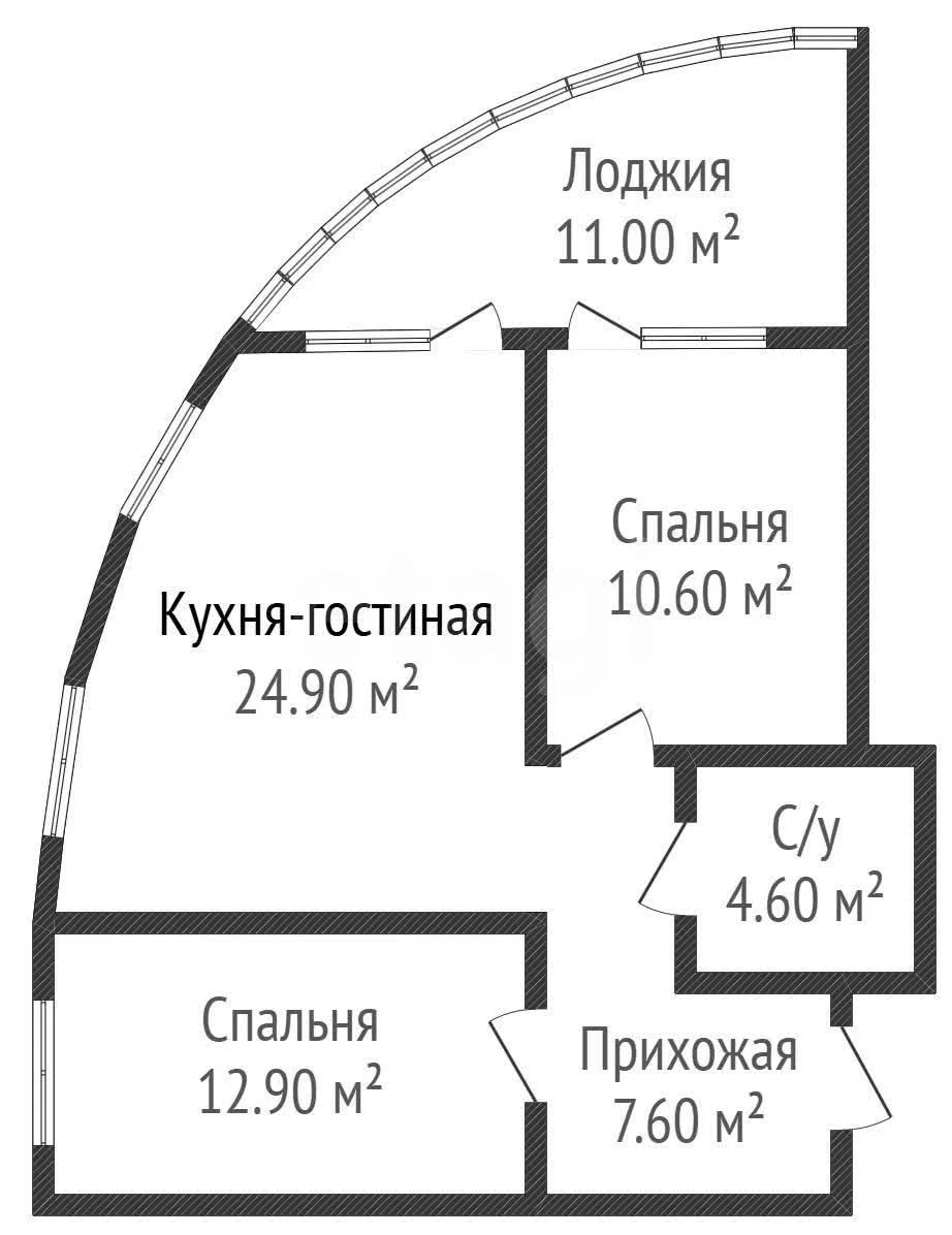 2-к квартира, 60.6м² (, 5) - миниатюра 22