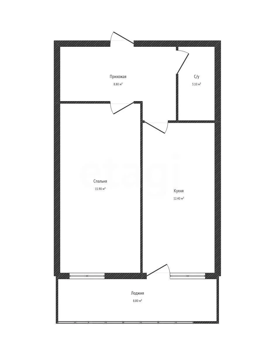 1-к квартира, 40.9м² (Агрономическая улица, 2/5лит1) - миниатюра 10