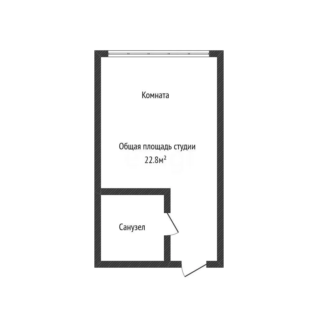 Студия, 22.8м² (Обрывная улица, 132/1к7) - изображение 1