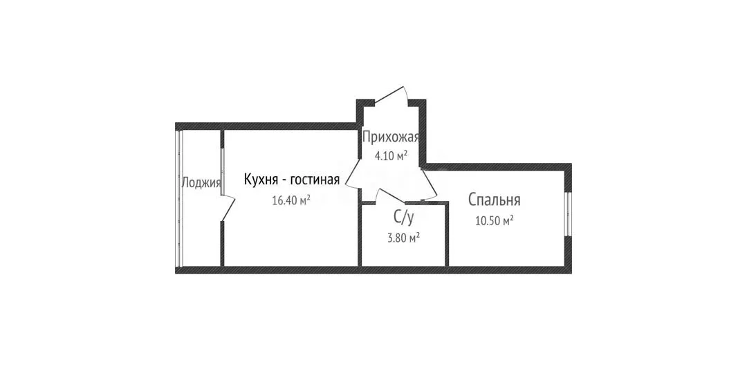 1-к квартира, 34.8м² (улица Западный Обход, 42к2) - миниатюра 27