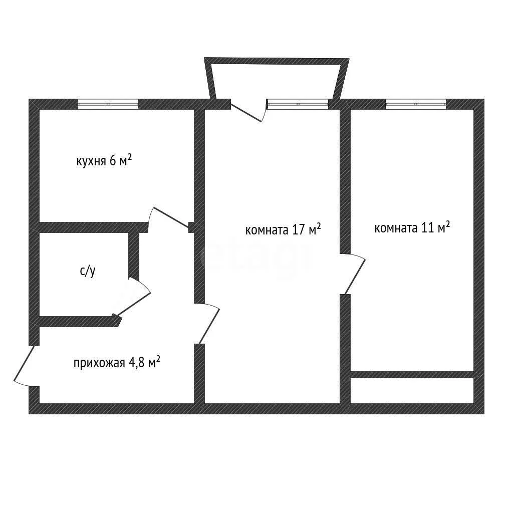 2-к квартира, 44.5м² (Ставропольская улица, 125/5) - миниатюра 7