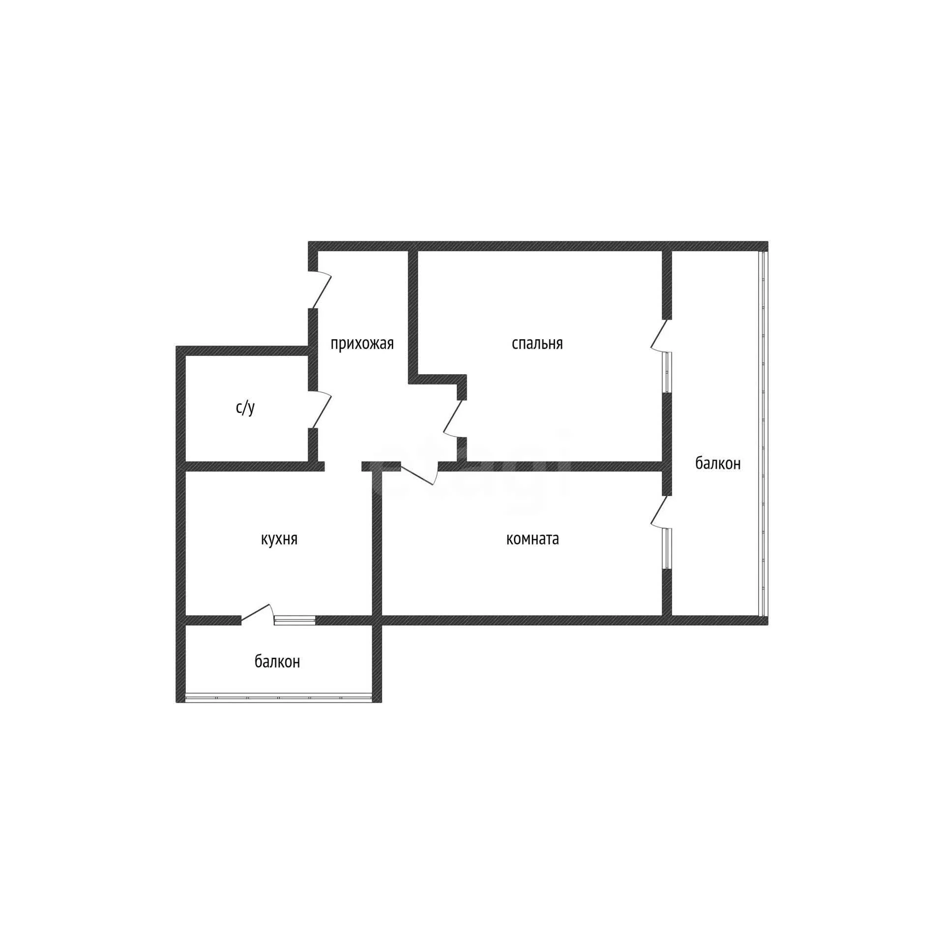 2-к квартира, 36.4м² (улица Куликова Поля, 16) - миниатюра 8