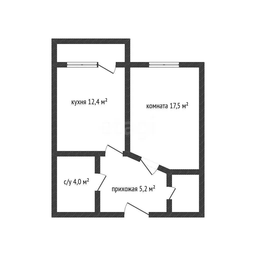1-к квартира, 41.4м² (улица имени Сергея Есенина, 127/2) - миниатюра 10