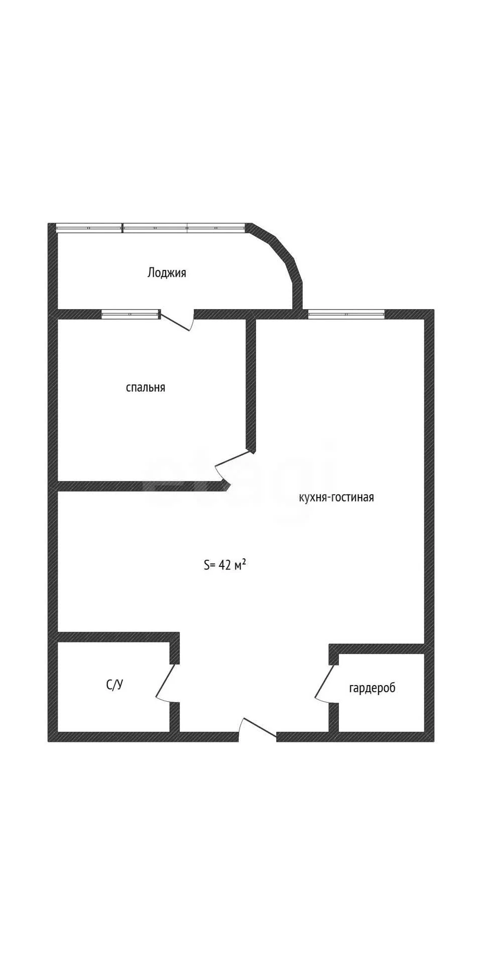 2-к квартира, 42м² (Душистая улица, 54а) - миниатюра 8