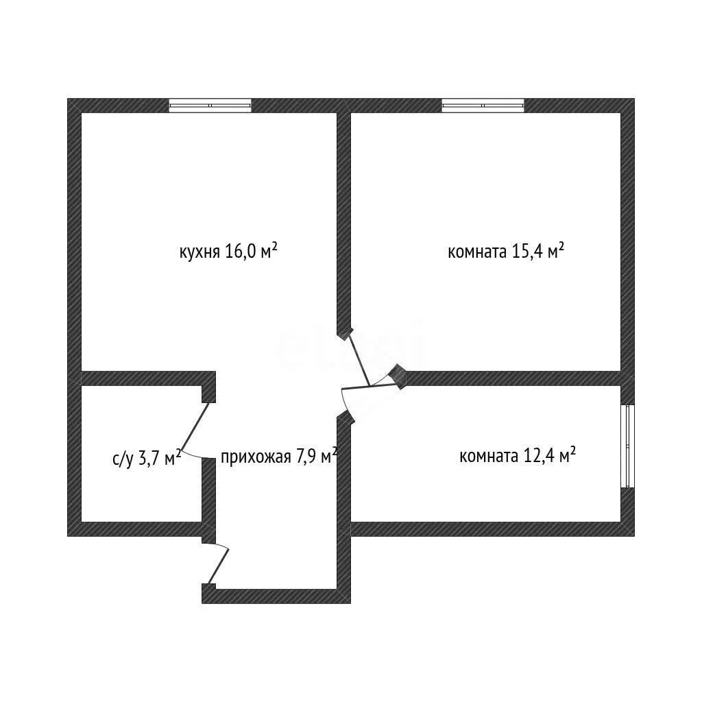 2-к квартира, 50м² (улица имени С.С. Прокофьева, 9) - миниатюра 16