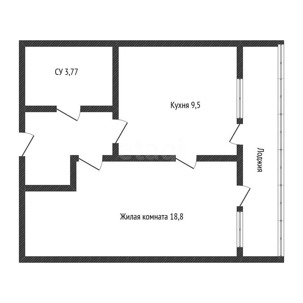 1-к квартира, 35.7м² (улица Героя А.А. Аверкиева, 15) - миниатюра 16