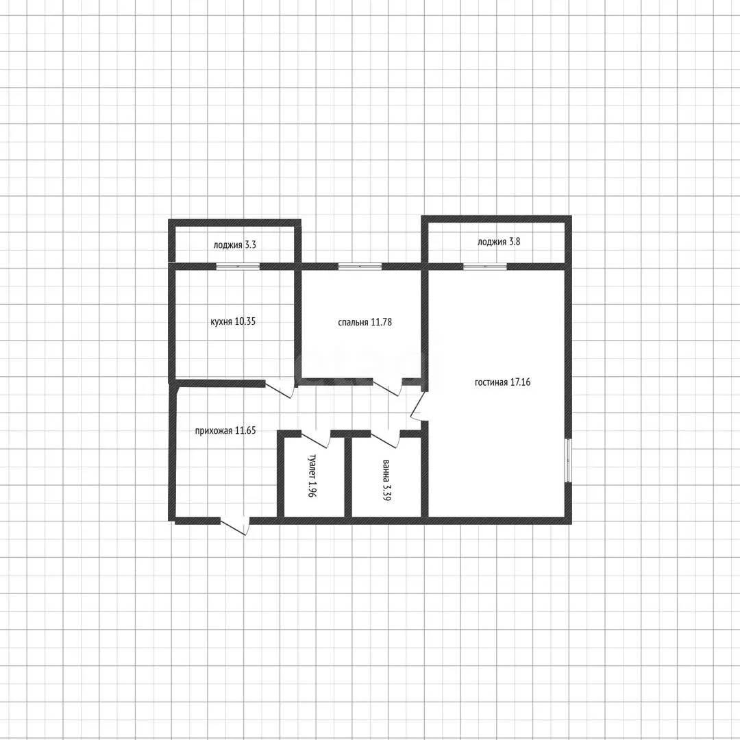 2-к квартира, 56.3м² (улица имени Героя Николая Шевелёва, 5) - миниатюра 27