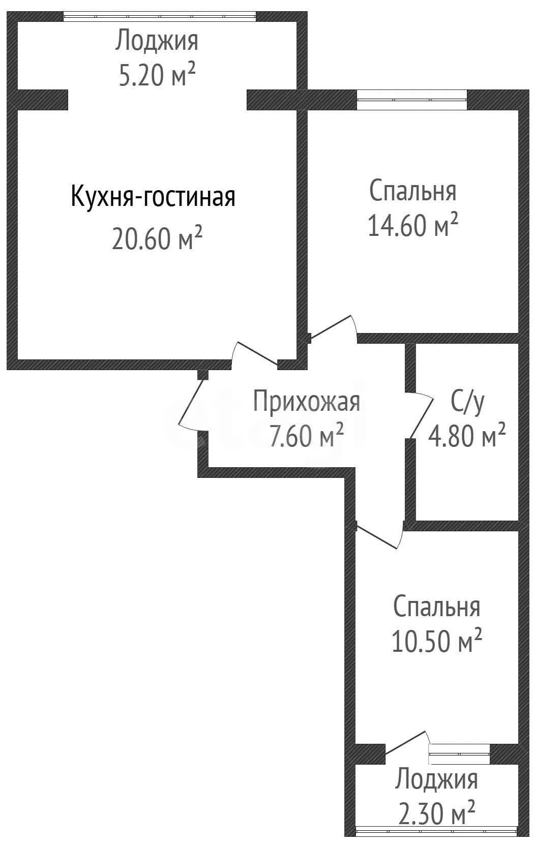 2-к квартира, 59.3м² (улица имени Героя Ростовского, 8к3) - миниатюра 46