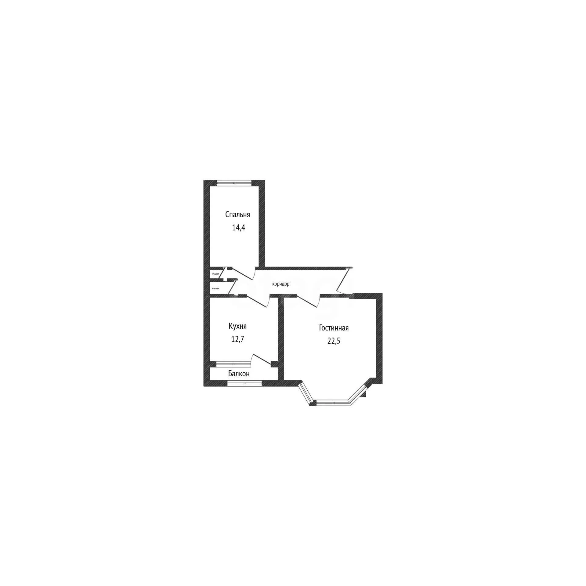 2-к квартира, 63м² (улица Чкалова, 24/3) - миниатюра 16