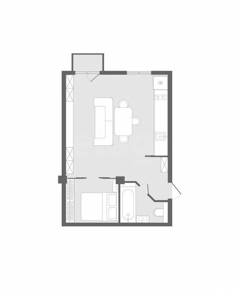 1-к квартира, 33.5м² (улица Чапаева, 92) - миниатюра 18