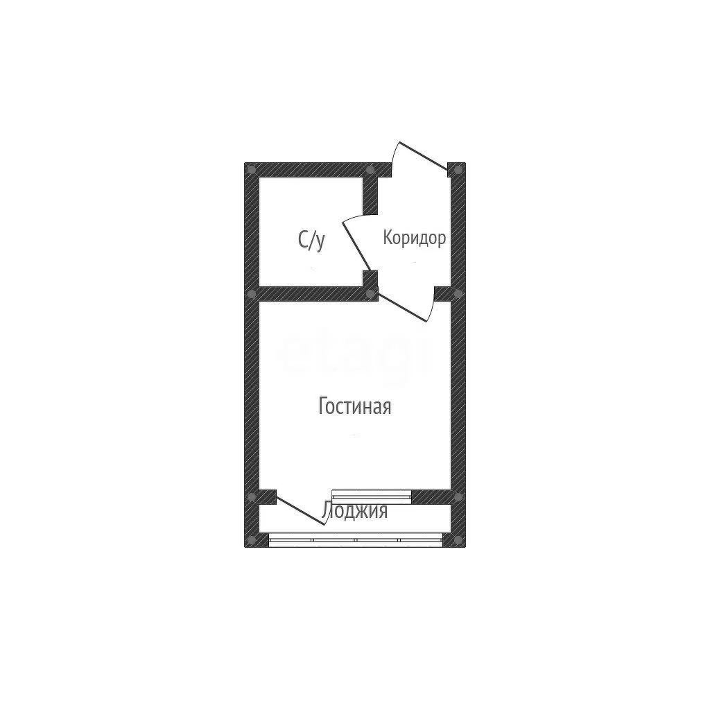 Студия, 24.4м² (Уральская улица, 87/7) - изображение 1