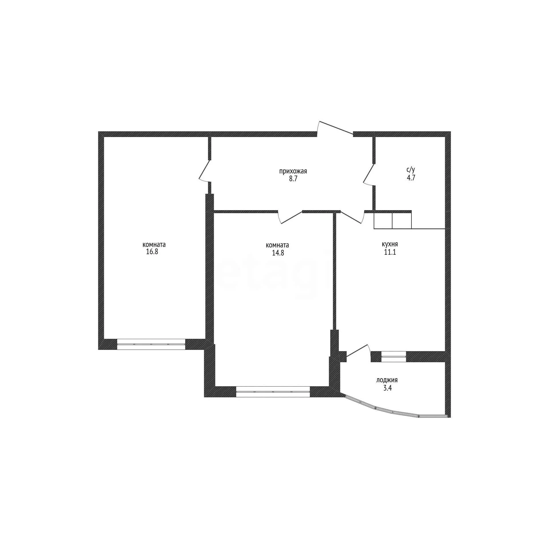 2-к квартира, 56.1м² (Командорская улица, 6) - миниатюра 44