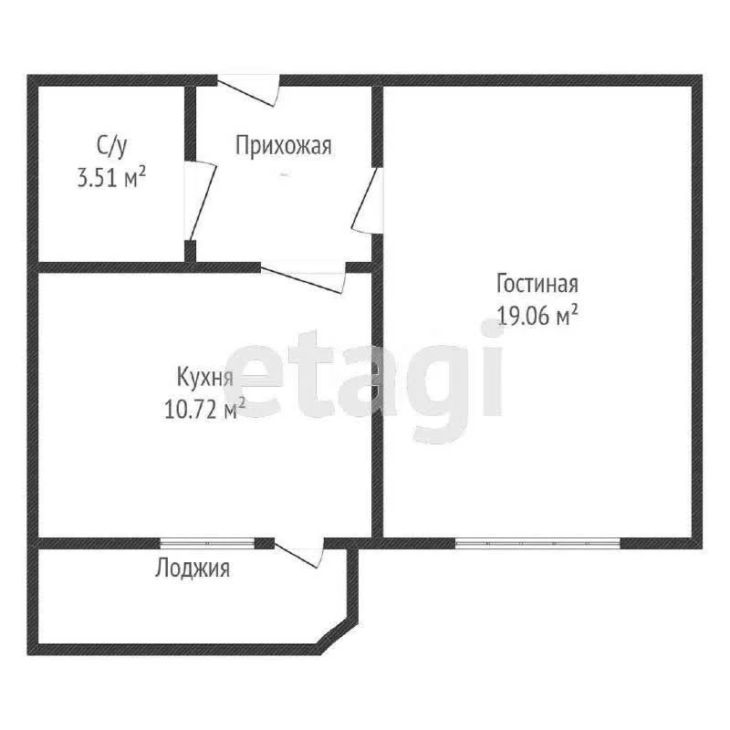 1-к квартира, 37.4м² (Харьковская улица, 83/6) - миниатюра 6