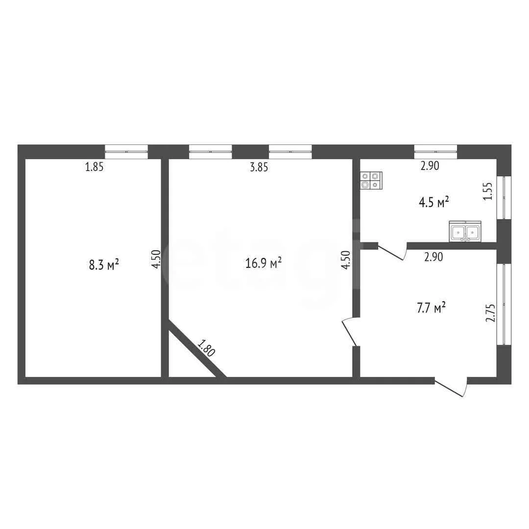 2-к квартира, 37.4м² (улица Янковского, 105) - миниатюра 9