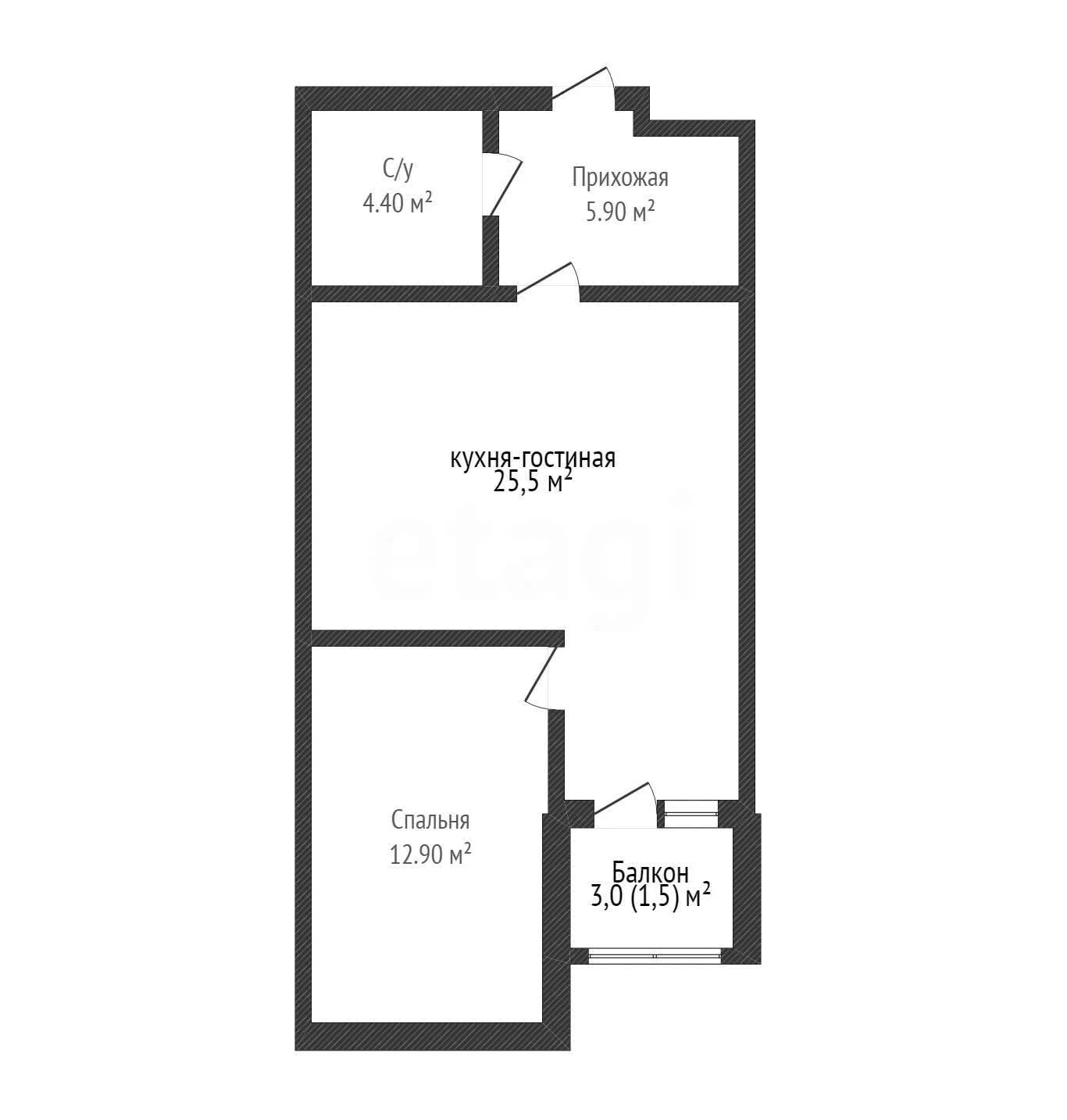 2-к квартира, 49.6м² (Войсковая улица, 4к3) - миниатюра 35