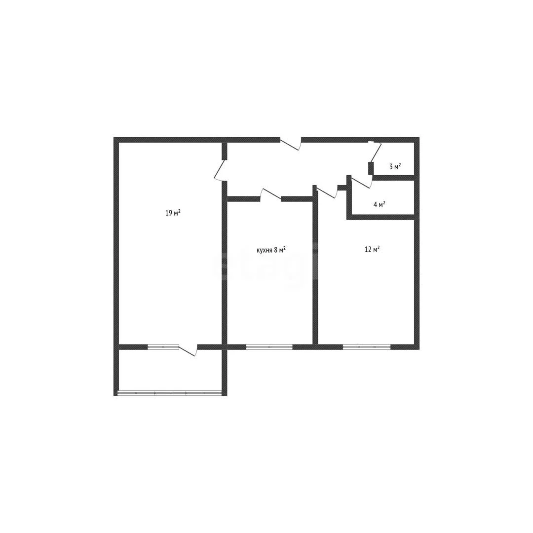 2-к квартира, 51.7м² (Школьная улица, 17) - миниатюра 6