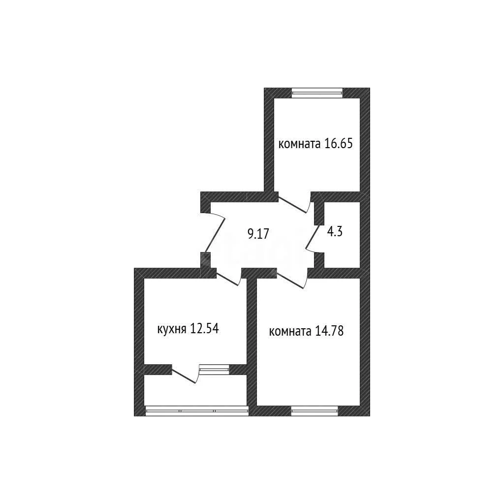 2-к квартира, 57.6м² (улица Лётчика Позднякова, 2к1) - миниатюра 16