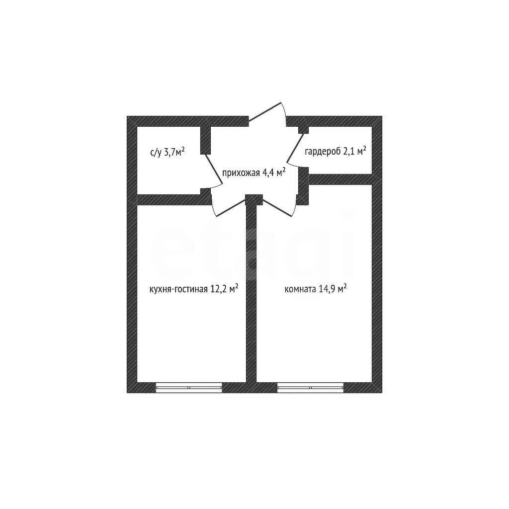 1-к квартира, 37.3м² (улица Ивана Беличенко, 92к2) - миниатюра 16