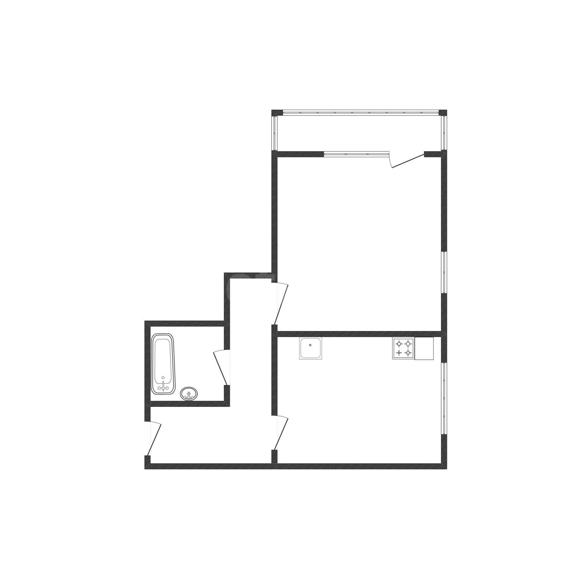 1-к квартира, 38.9м² (улица имени Виктора Нарыкова, 10) - миниатюра 10