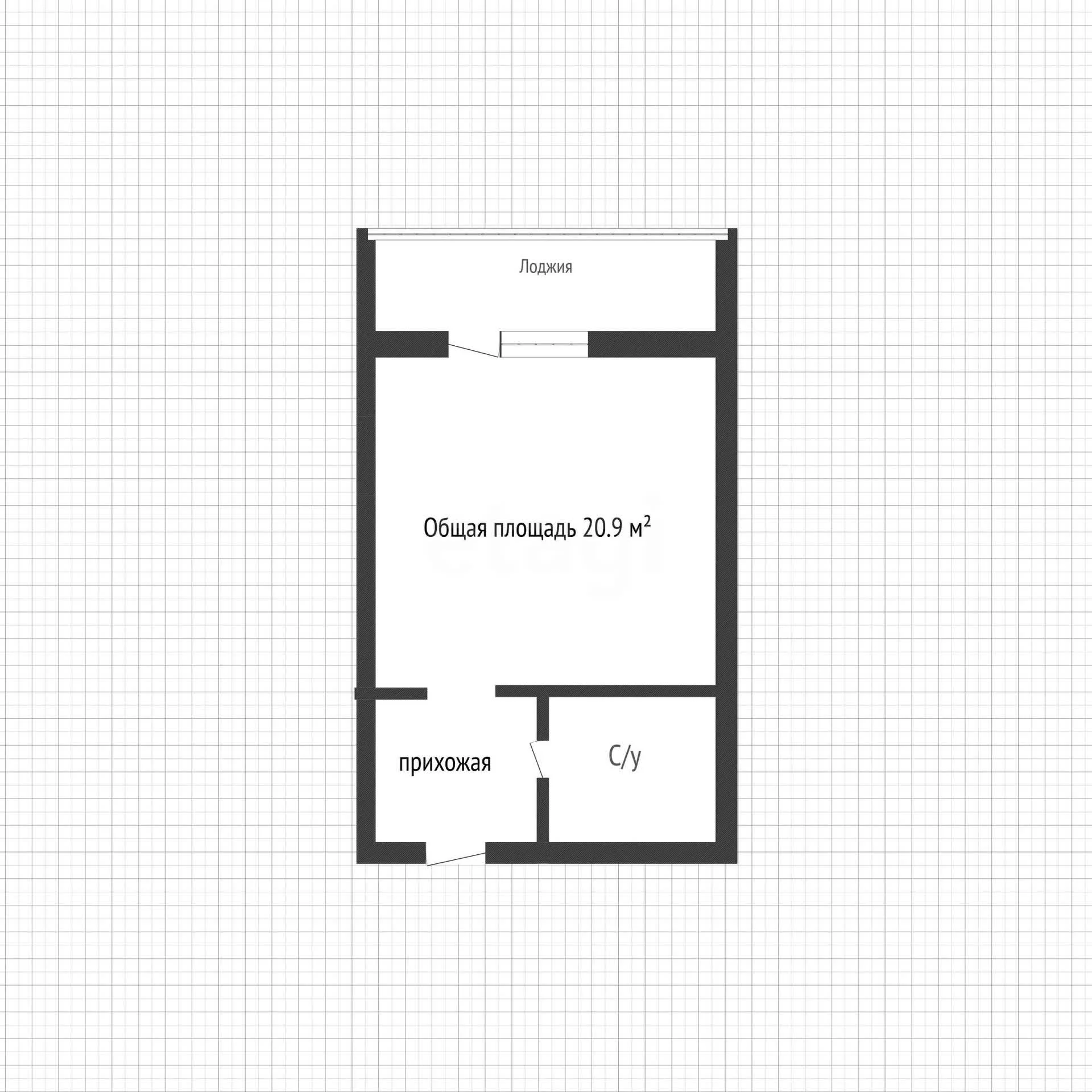 Студия, 20.9м² (улица Краеведа Соловьёва, 6к6) - миниатюра 11