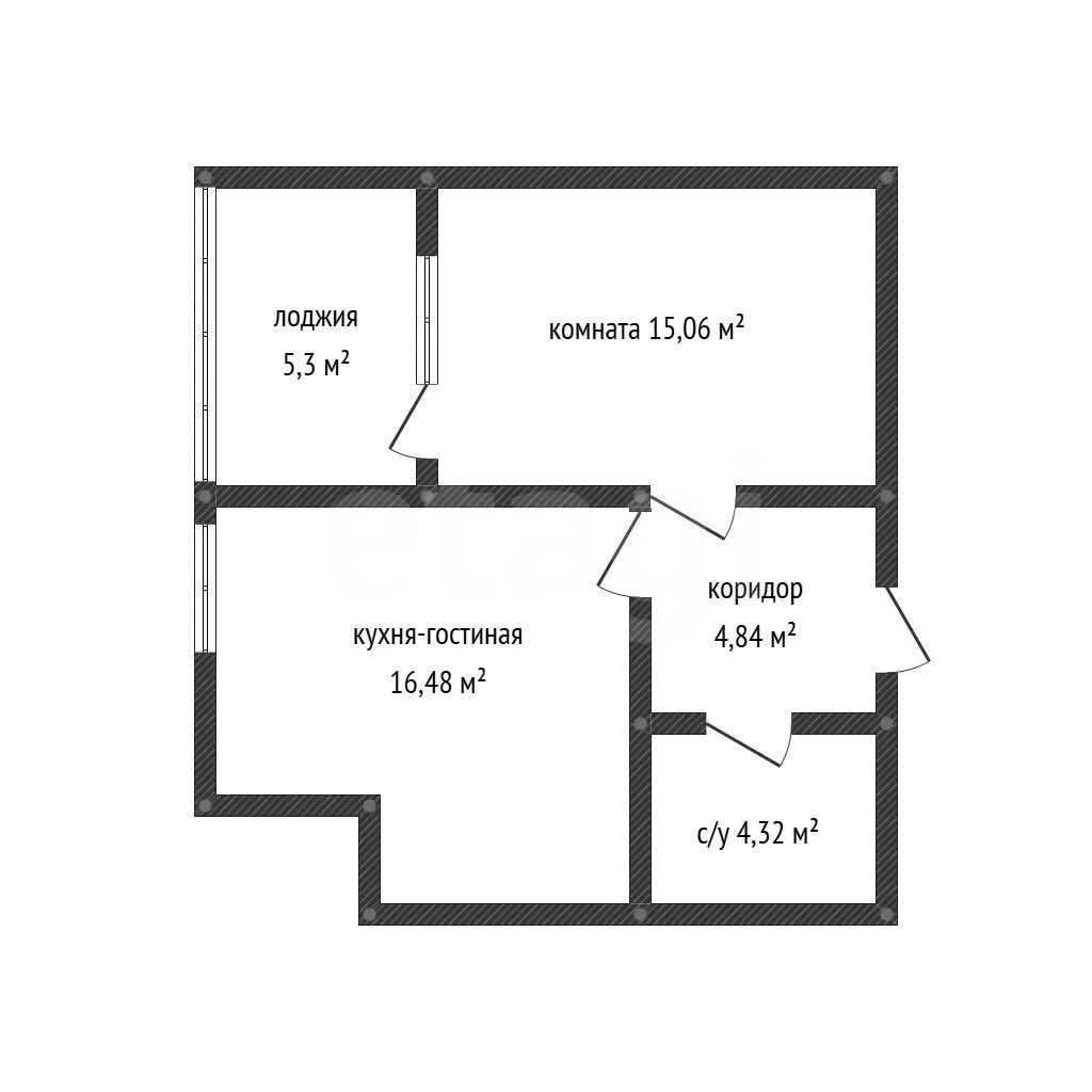 1-к квартира, 40.7м² (, 2) - миниатюра 18