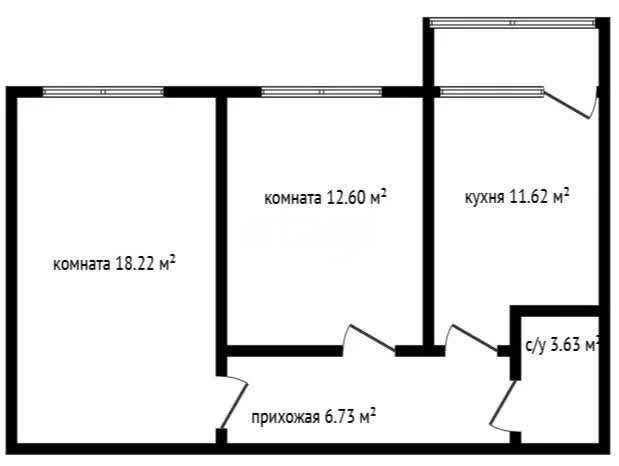 2-к квартира, 53.5м² (улица Краеведа Соловьёва, 6к3) - миниатюра 16