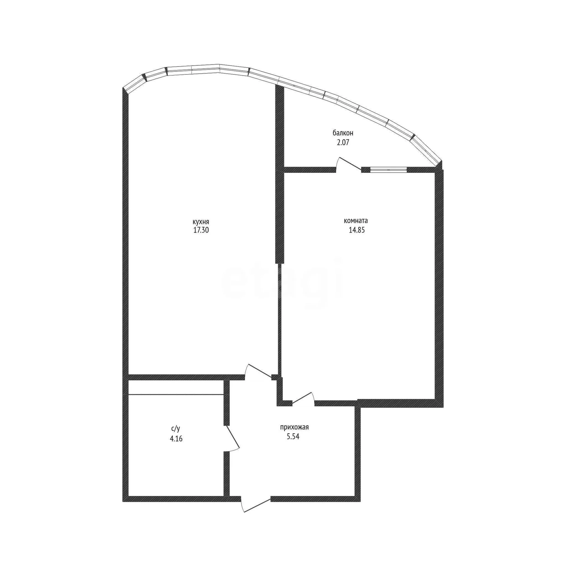 1-к квартира, 41.8м² (Ростовское шоссе, 30/6к4) - миниатюра 2