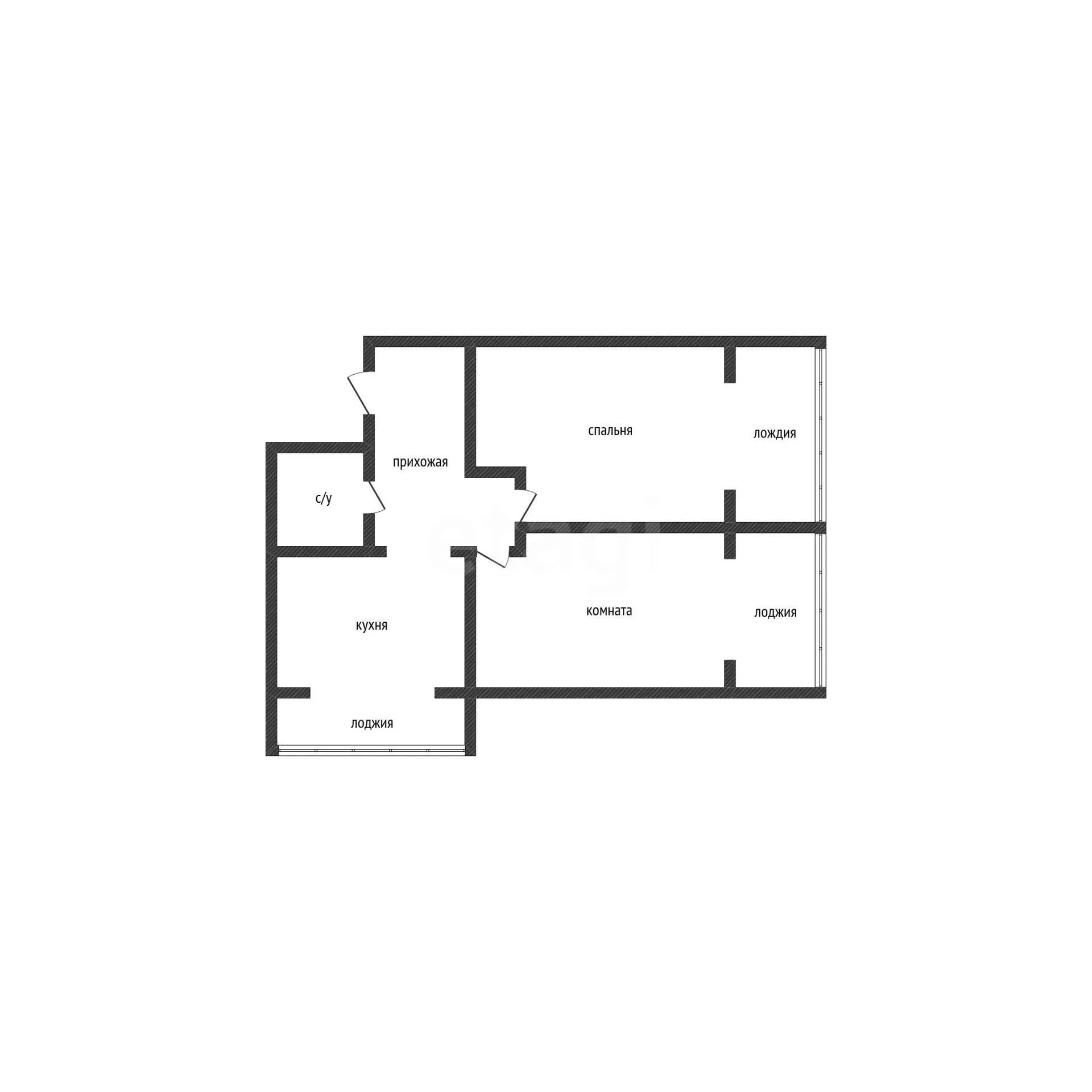 2-к квартира, 37м² (улица Куликова Поля, 16) - миниатюра 13