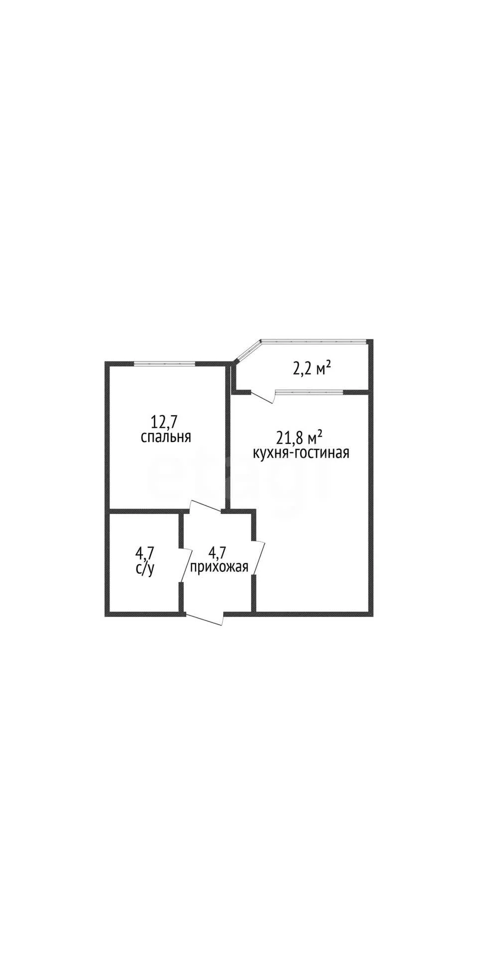 1-к квартира, 46м² (улица имени В.Н. Мачуги, 166б) - миниатюра 38