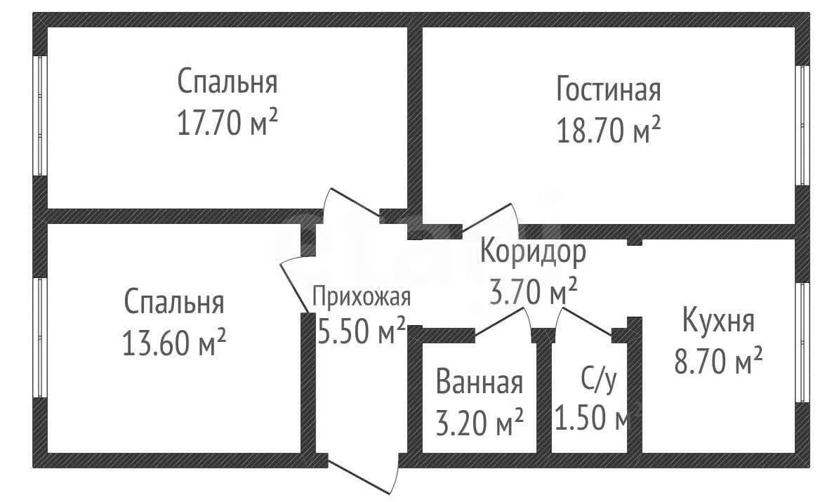 3-к квартира, 72.6м² (улица Коммунаров, 237) - миниатюра 33