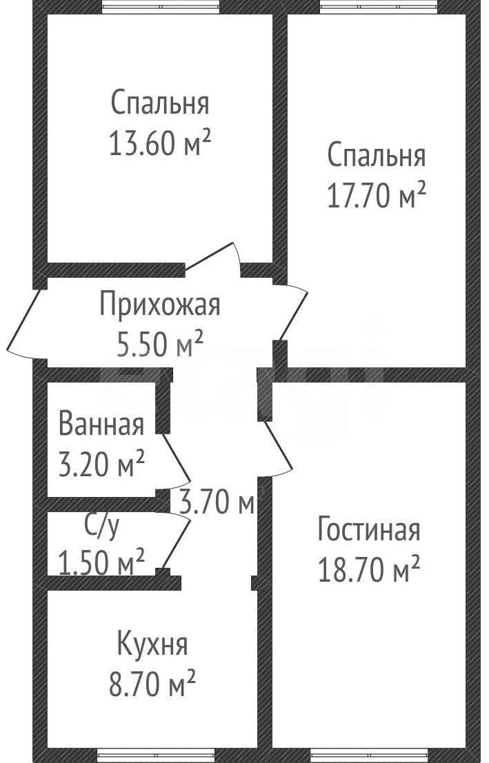 3-к квартира, 72.6м² (улица Коммунаров, 237) - миниатюра 34