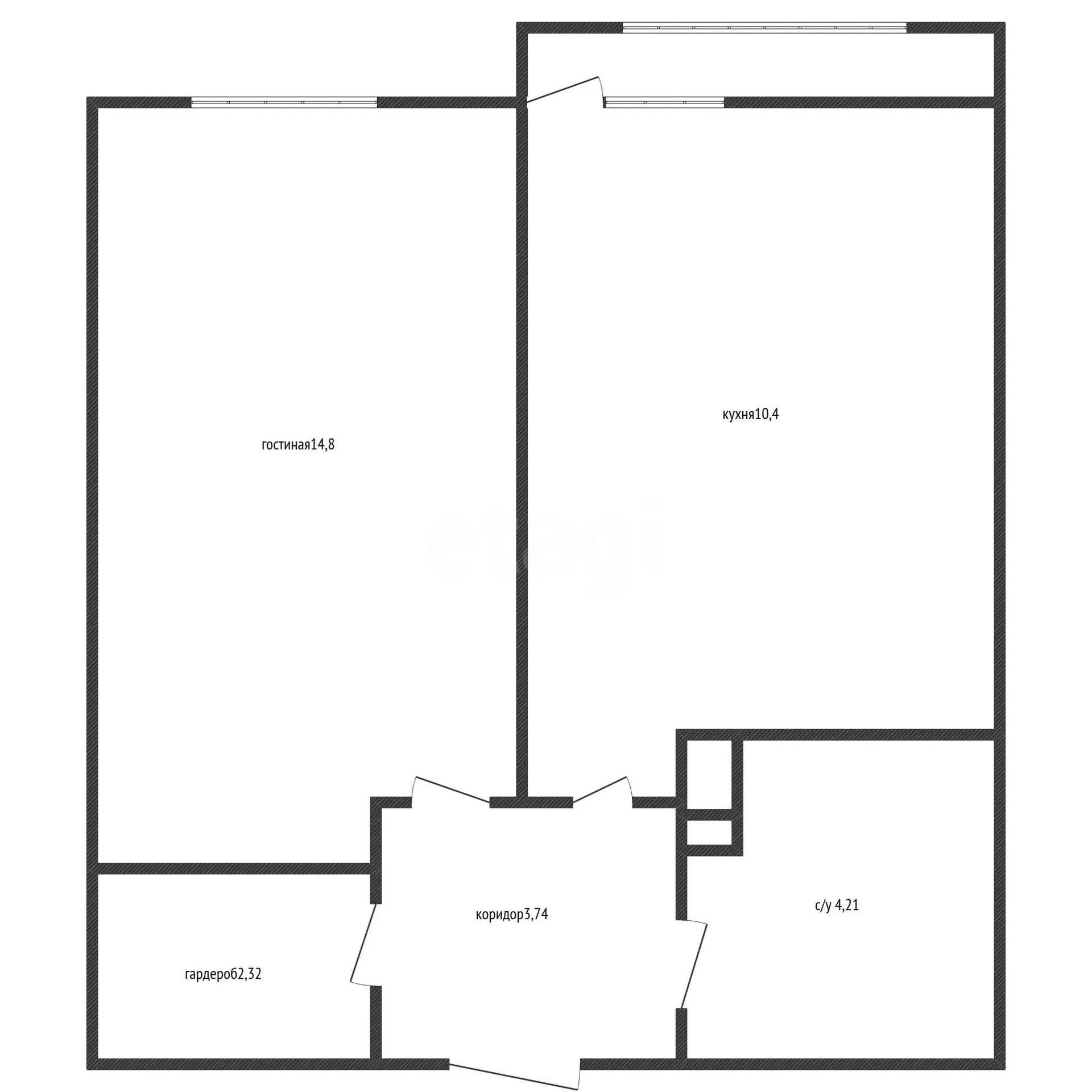 1-к квартира, 35.2м² (Константиновская улица, 5) - миниатюра 8