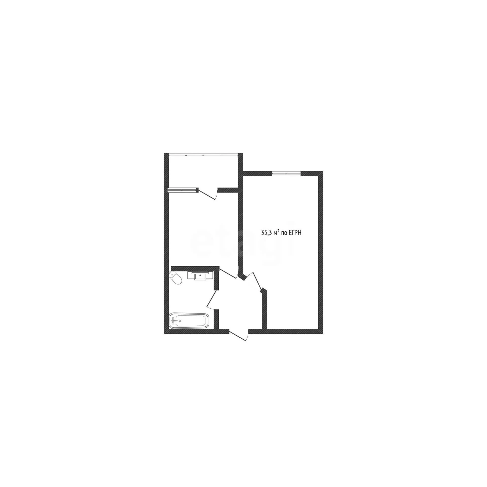 1-к квартира, 35м² (2-я Целиноградская улица, 38/1) - миниатюра 14