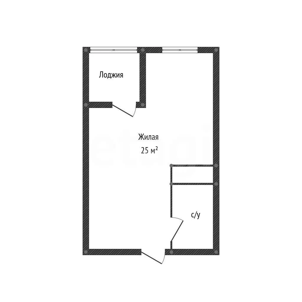 Студия, 27м² (Заполярная улица, 39к3) - миниатюра 13
