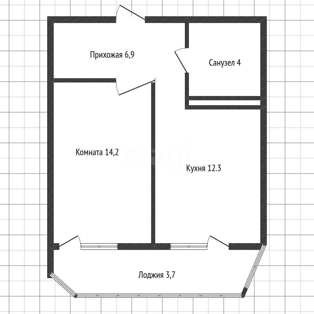 1-к квартира, 45м² (улица имени В.Н. Мачуги, 166бк1) - миниатюра 24