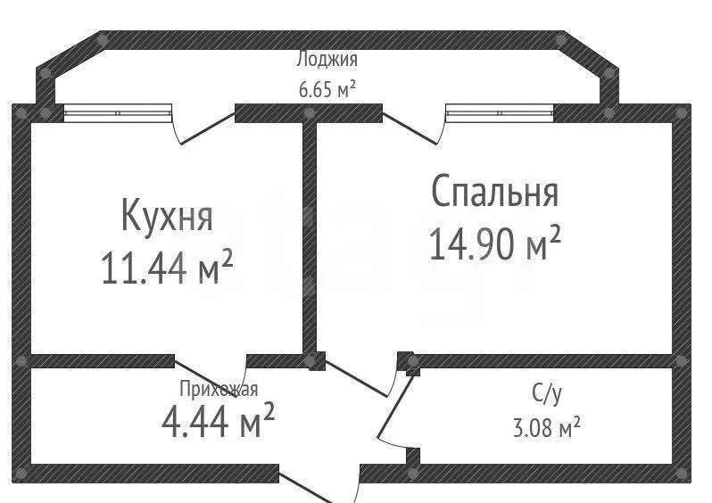 1-к квартира, 37.6м² (улица Тургеневское шоссе, 25/7з) - миниатюра 7