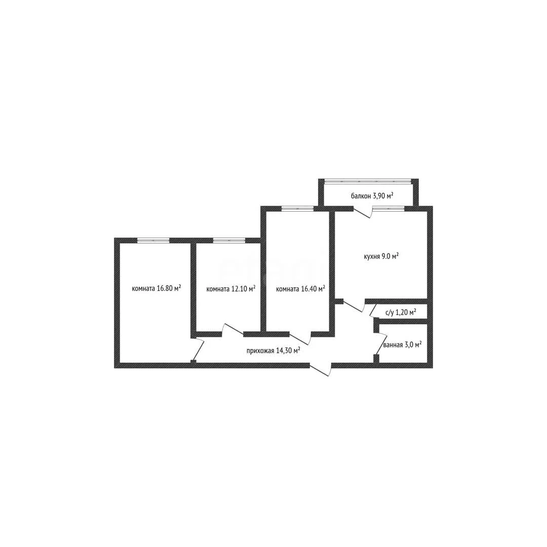 3-к квартира, 72.1м² (улица имени Калинина, 350/6) - миниатюра 24
