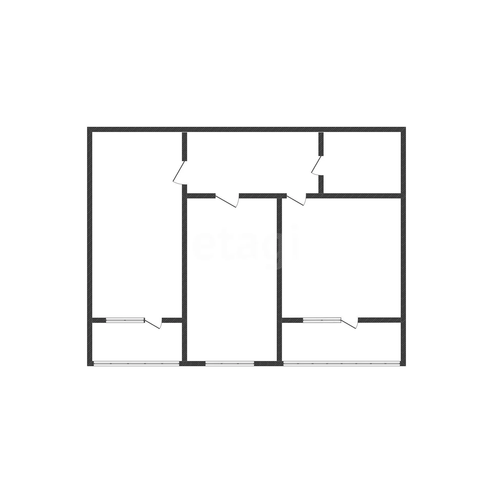 2-к квартира, 59.6м² (Школьная улица, 1) - изображение 1