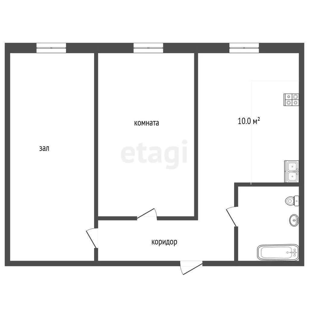 2-к квартира, 44.2м² (Степная улица, 4) - миниатюра 9