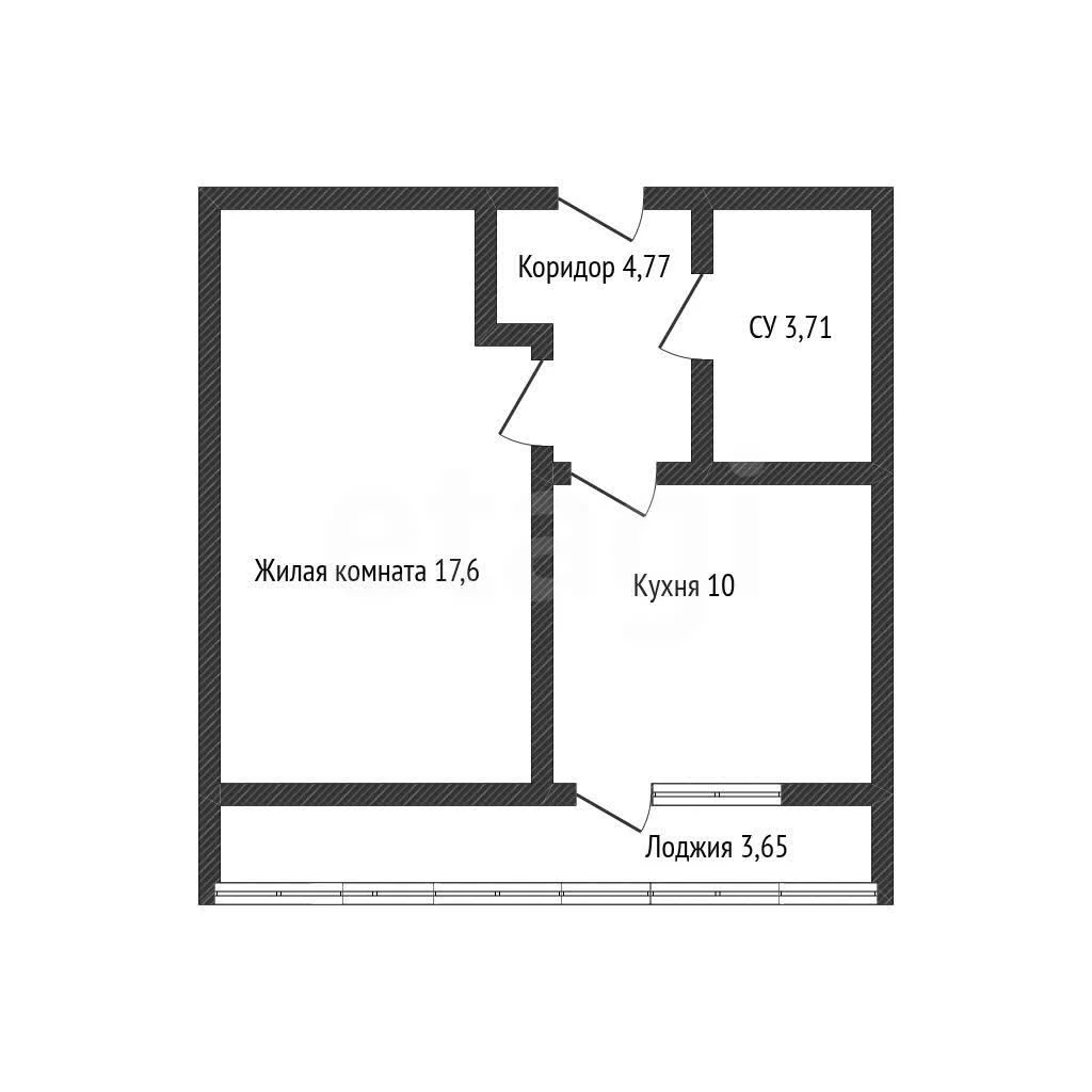 1-к квартира, 35.9м² (улица Героя Владислава Посадского, 28) - миниатюра 19