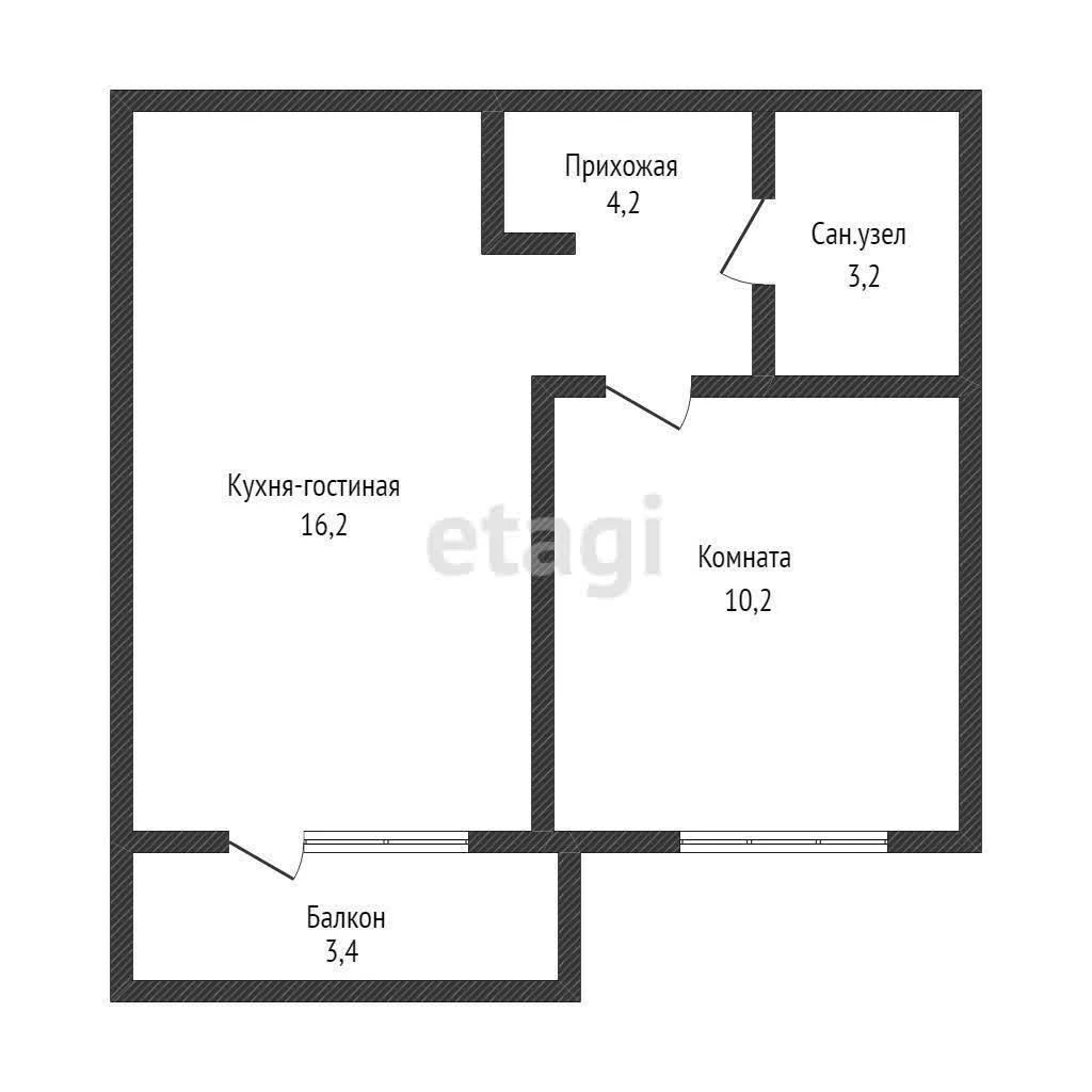 1-к квартира, 33м² (улица Тургеневское шоссе, 33/3к13) - миниатюра 21