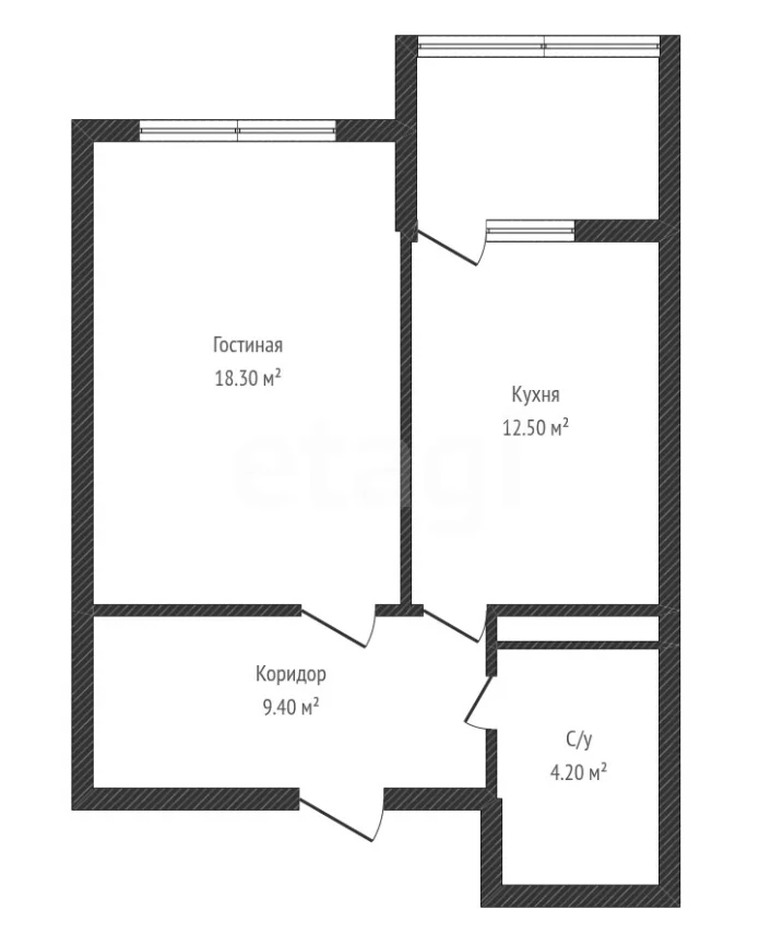1-к квартира, 47.1м² (Дальняя улица, 8к1) - миниатюра 11