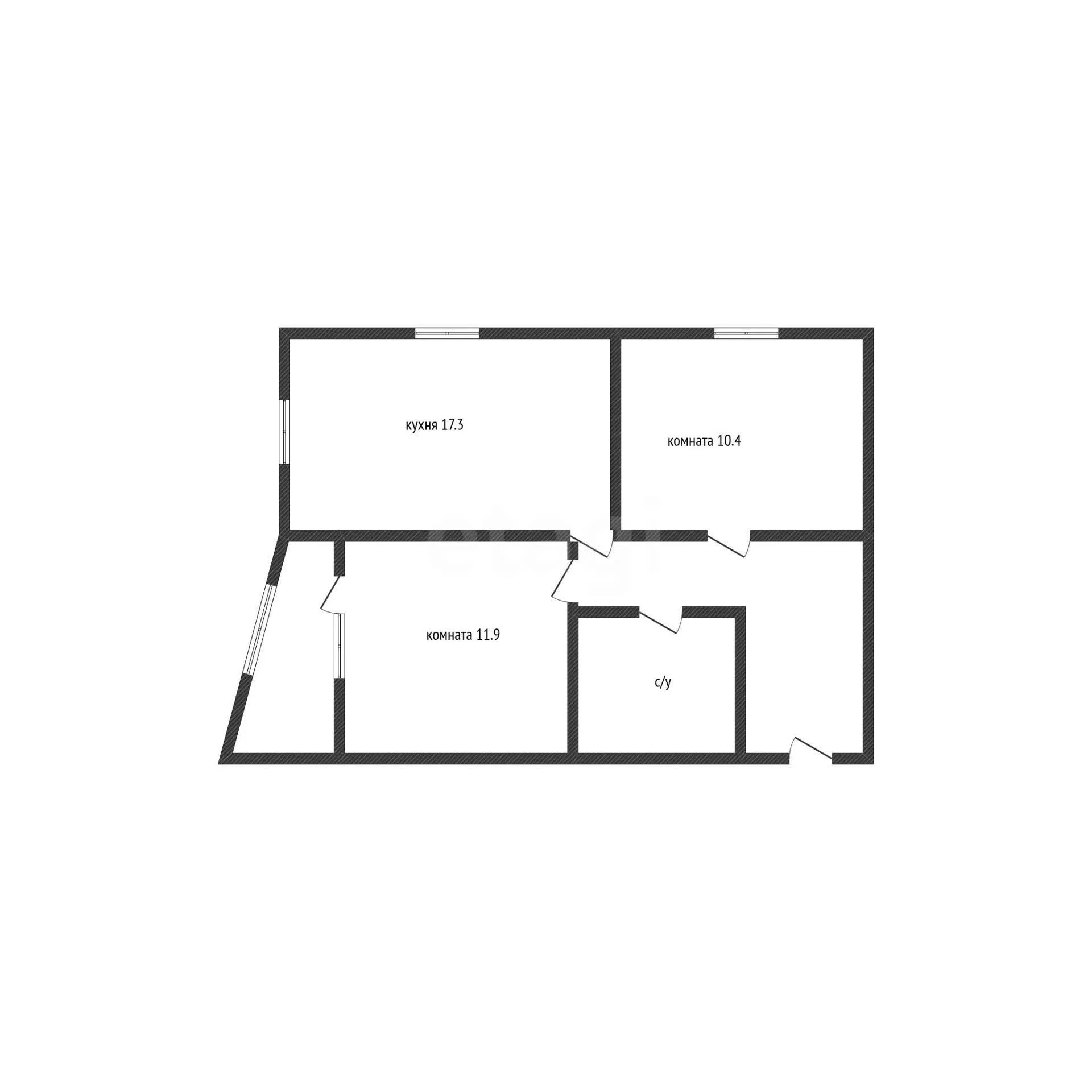 2-к квартира, 54.5м² (улица Ивана Беличенко, 95) - миниатюра 12