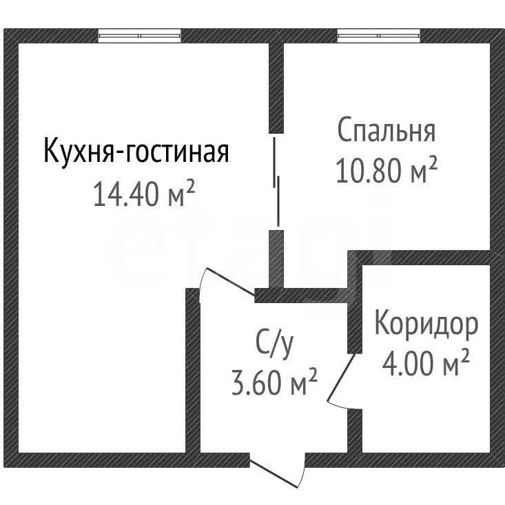 1-к квартира, 32.8м² (Береговая улица, 1к3) - миниатюра 15