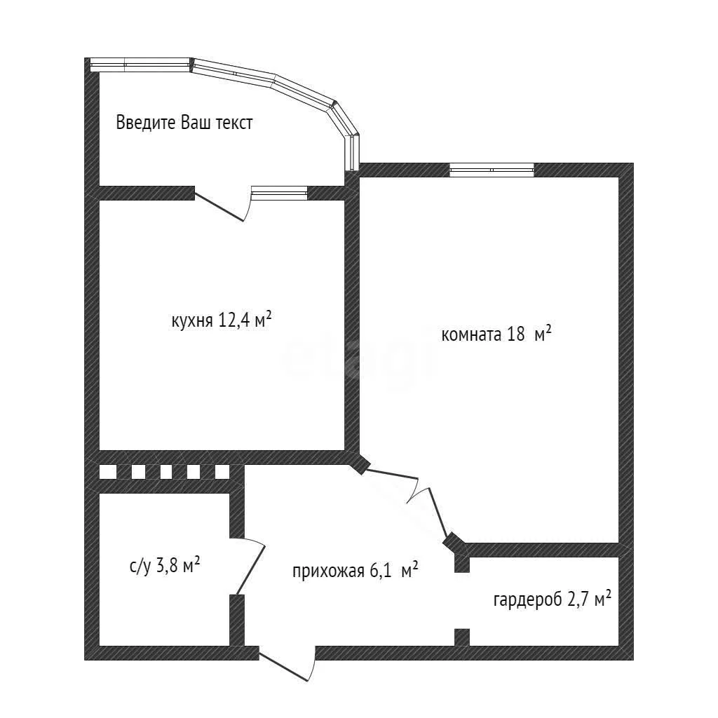 1-к квартира, 43.2м² (улица Марины Цветаевой, 3к1) - миниатюра 12
