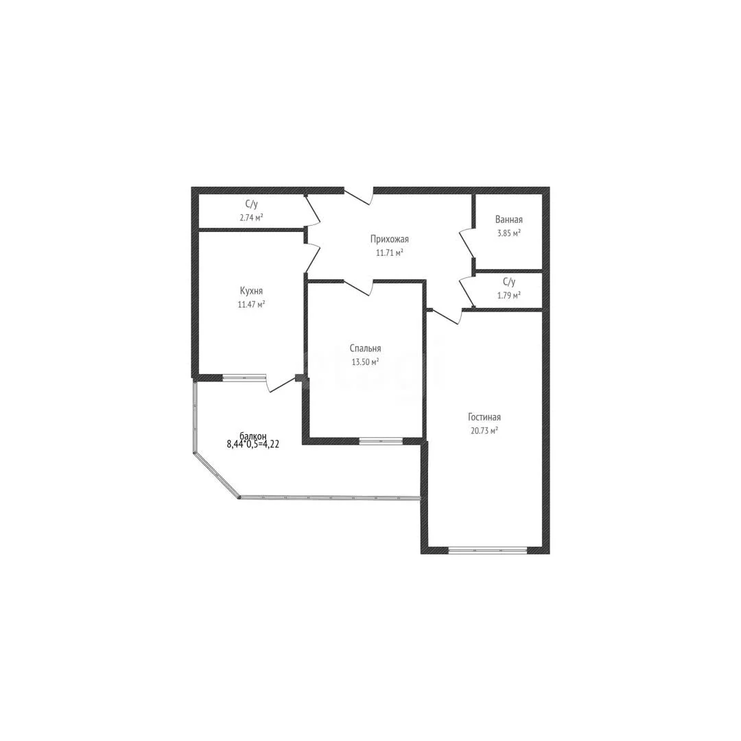2-к квартира, 72м² (Душистая улица, 77к1) - миниатюра 18