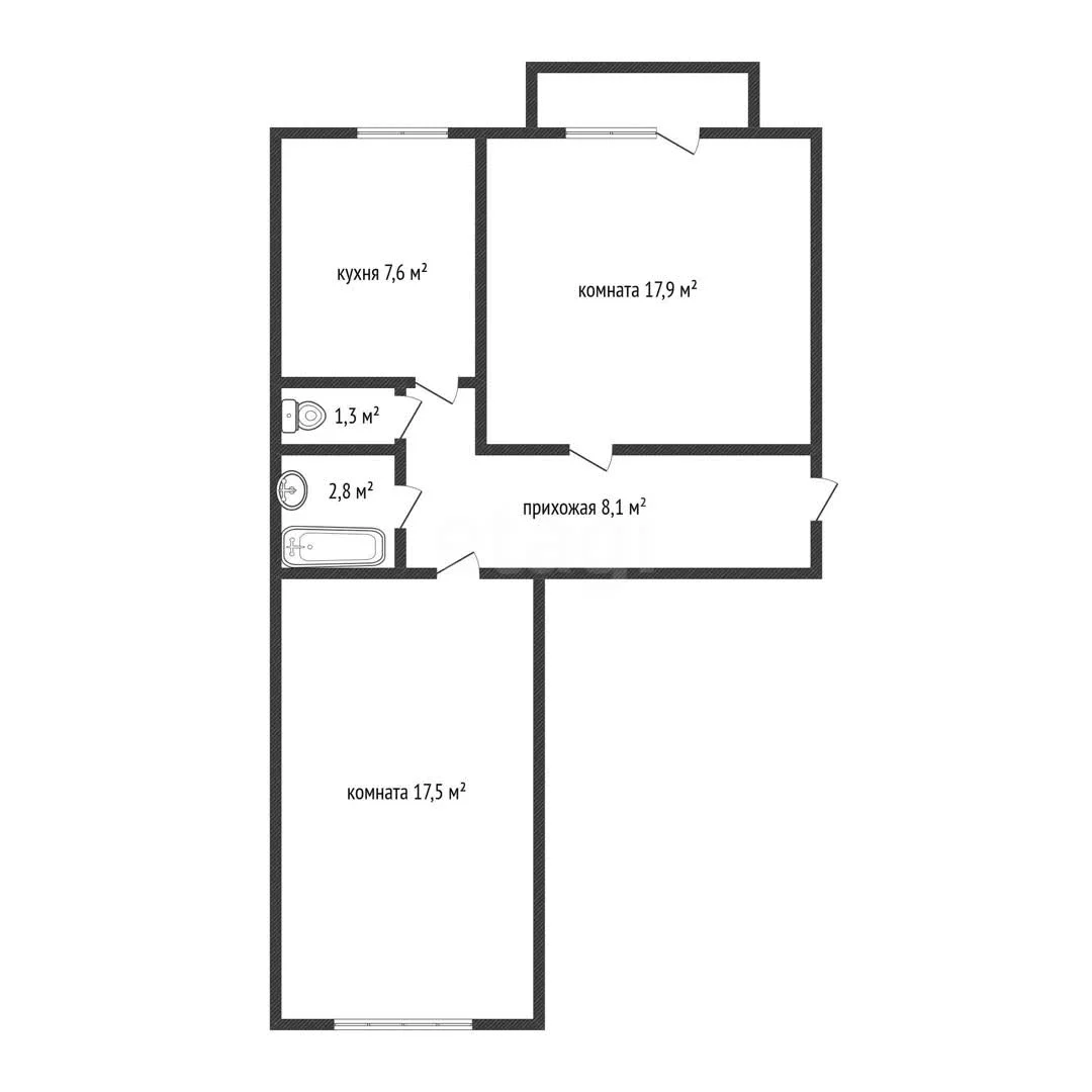 2-к квартира, 55.6м² (улица Кирова, 2) - миниатюра 30
