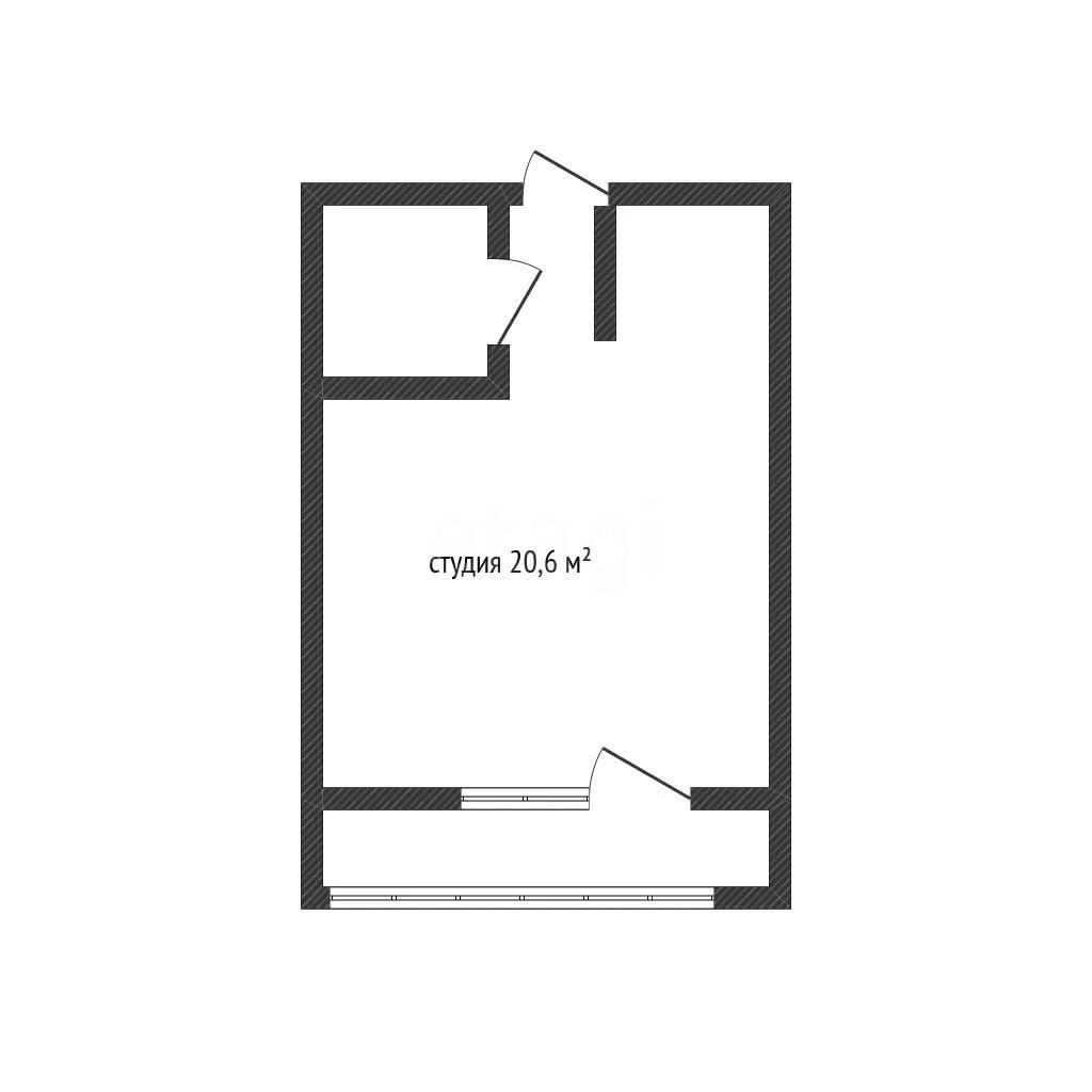 Студия, 20.6м² (улица Западный Обход, 57) - миниатюра 9